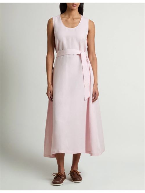 Abito smanicato in misto lino con cintura WOOLRICH | CFWWDR2020FRUT3043.4316